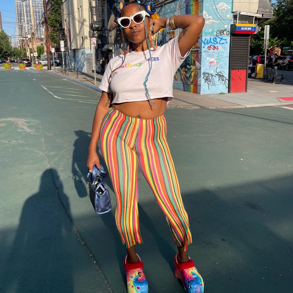 Forever 21 Multicolor Stripe Palazzo Pants